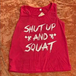 Pink workout tank